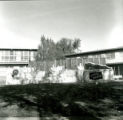 Delta Tau Delta lawn display, ""Iowa State Cans Us,"" Homecoming, 1958
