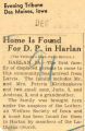 Home is found for d.p. in Harlan