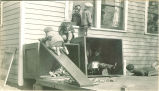 Children on playground equipment, The University of Iowa, 1930s