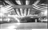 Interior of Armory decorated for a dance, The University of Iowa, April 2, 1910