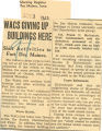 WACS giving up buildings here