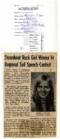 Steamboat Rock girl winner in regional soil speech contest. 