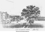 Clinton Street drawing, Iowa City, Iowa, 1854