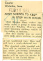 Army nurses to keep in step with WAACs