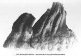 Pleistocene Fauna, side view of well worn molar, 6th superior, right side, Mastodon mirificus Leidy, from well (well went down through Kansan Drift), Akron, Iowa, late 1890s or early 1900s