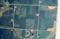 Aerial views of Cherokee County farmland.