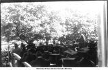 President speaking in graduation ceremony on the Pentacrest, The University of Iowa, 1900s
