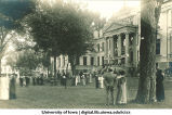 Class reunion by Schaeffer Hall, The University of Iowa, 1900s