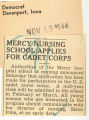 Mercy nursing school applies for cadet corps