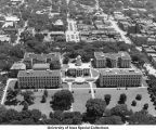 Pentacrest, downtown, The University of Iowa, 1948 or 1949