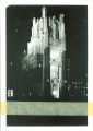 General Hospital's Gothic tower at night, the University of Iowa, 1930