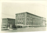 Partially completed Chemistry-Botany-Pharmacy Building seen from southeast, The University of Iowa, 1920s