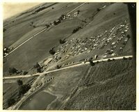 1948 Field Day Aerial view looking north and west over  headquarters food tent and parking area