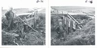 Pfab farm road and bridge destruction after flood, 1968