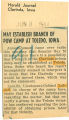May establish branch of POW camp at Toledo, Iowa