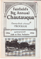 1930 Fairfield Chautauqua program