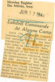 Lobdell commands at Algona camp