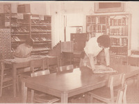 015. Reading Room in the Fairfield Public Library in 1985