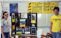 Students make pine cone bird feeders