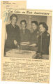 Cut cake on first anniversary