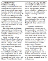 Albia Newspaper Article: Harry Lamb
