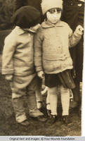 Two girls bundled up
