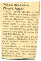 WAAC band finds piccolo player