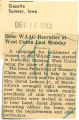 Hear WAAC recruiter at West Union last Monday