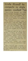 1968 - Linda Newell to Compete in State Queen Contest