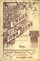 Iowa Seed Company Catalog 1890