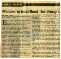 Mistake To Treat Flood Like Drought