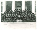 Scottish Highlanders in front of Old Capitol, The University of Iowa, 1960