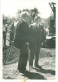 Judge Bollinger and President Hancher at the Main Library ground-breaking ceremony, the University of Iowa, May 11, 1949