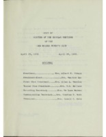 Des Moines Women's Club Minutes 1952-1954