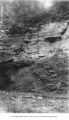 Carboniferous sandstone cliffs near Boneyard Hollow in Dolliver Memorial State Park, Lehigh, Iowa, late 1890s or early 1900s