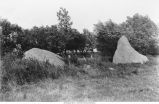 The Sentinel and Sleeping Boulders, Newton Township, Iowa, late 1890s or early 1900s