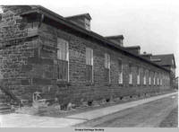 Sandstone church building, Amana, Iowa, 1930s
