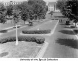 Iowa Avenue, Old Capitol, Iowa City, Iowa, ca. 1930