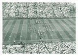 Marching band formation at Iowa vs. Oregon State football game, The University of Iowa, September 24, 1968