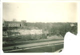 Law Commons on hill above Riverside Drive, the University of Iowa, 1930s