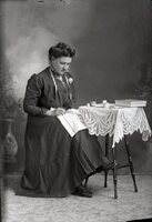 Woman embroidering