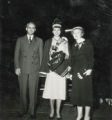 Homecoming queen, Pat Nelson and her parents, 1953