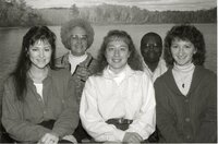 1988  Office staff left to right Sally Mehaffy, Dorothy Davis, Lisa Koch,  Terry Cosby, and Kathy Baughman