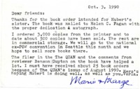 Postcard from Mario Villarin to Hubert & Verla Hough.