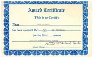 1961 award AHS - Dick Stowell