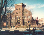 Old Armory during razing, The University of Iowa, 1985