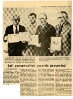 1974 soil conservation awards presented at Lee SCD annual dinner. 
