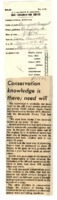 1976 - Conservation Knowledge is there; Need Will