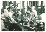 Engineering students working on truck engine, The University of Iowa, August 1941