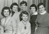 Homecoming Queen Pat Nelson  with finalists, 1953